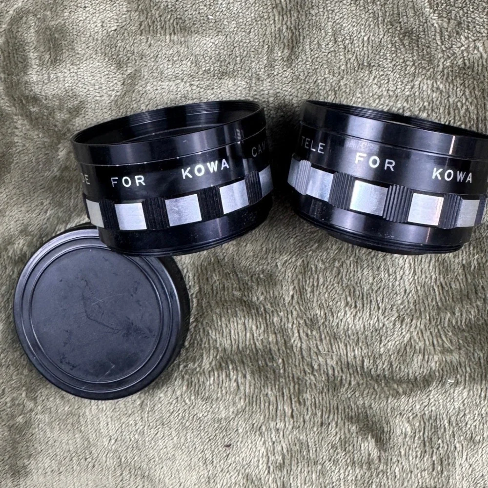 Vintage Kinegon Wide Angle Telephoto Lens Set For Kowa Camera Japan Case